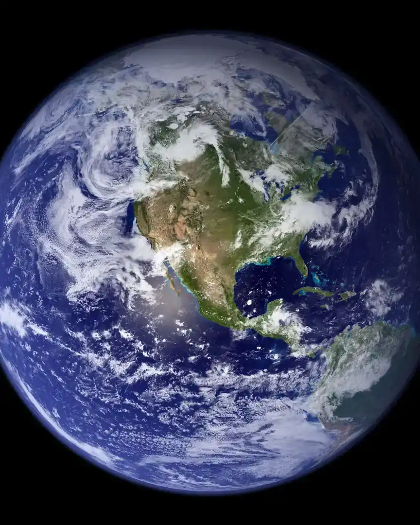 Foto: L'emisfero occidentale dallo spazio · Terra
