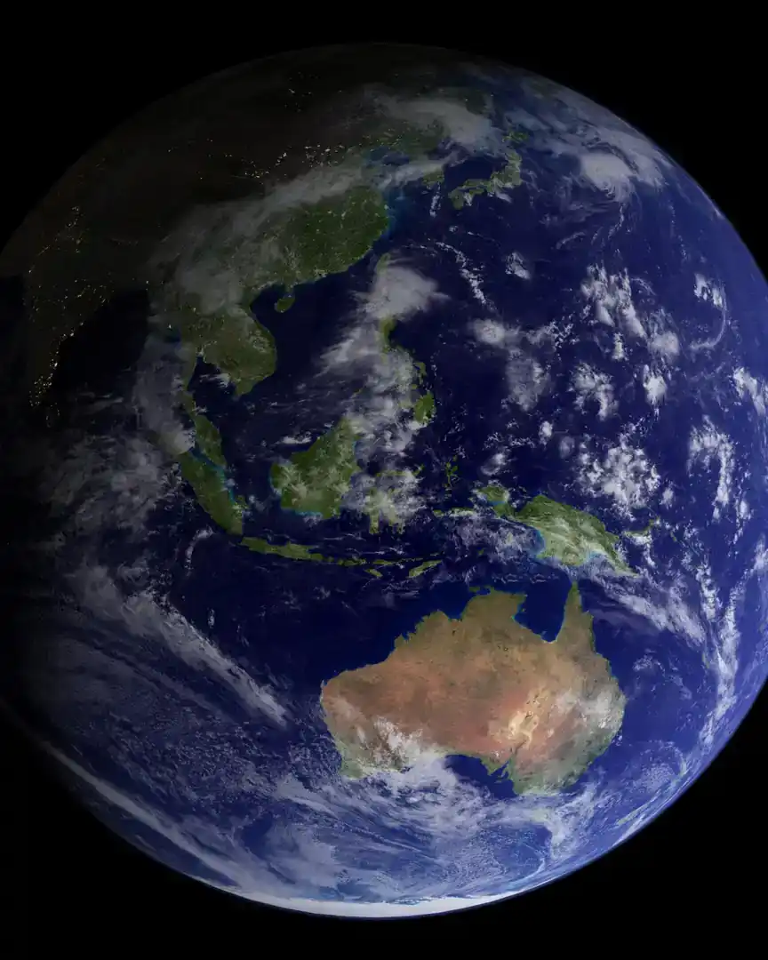 Foto: Australia y Asia desde el espacio · La Tierra