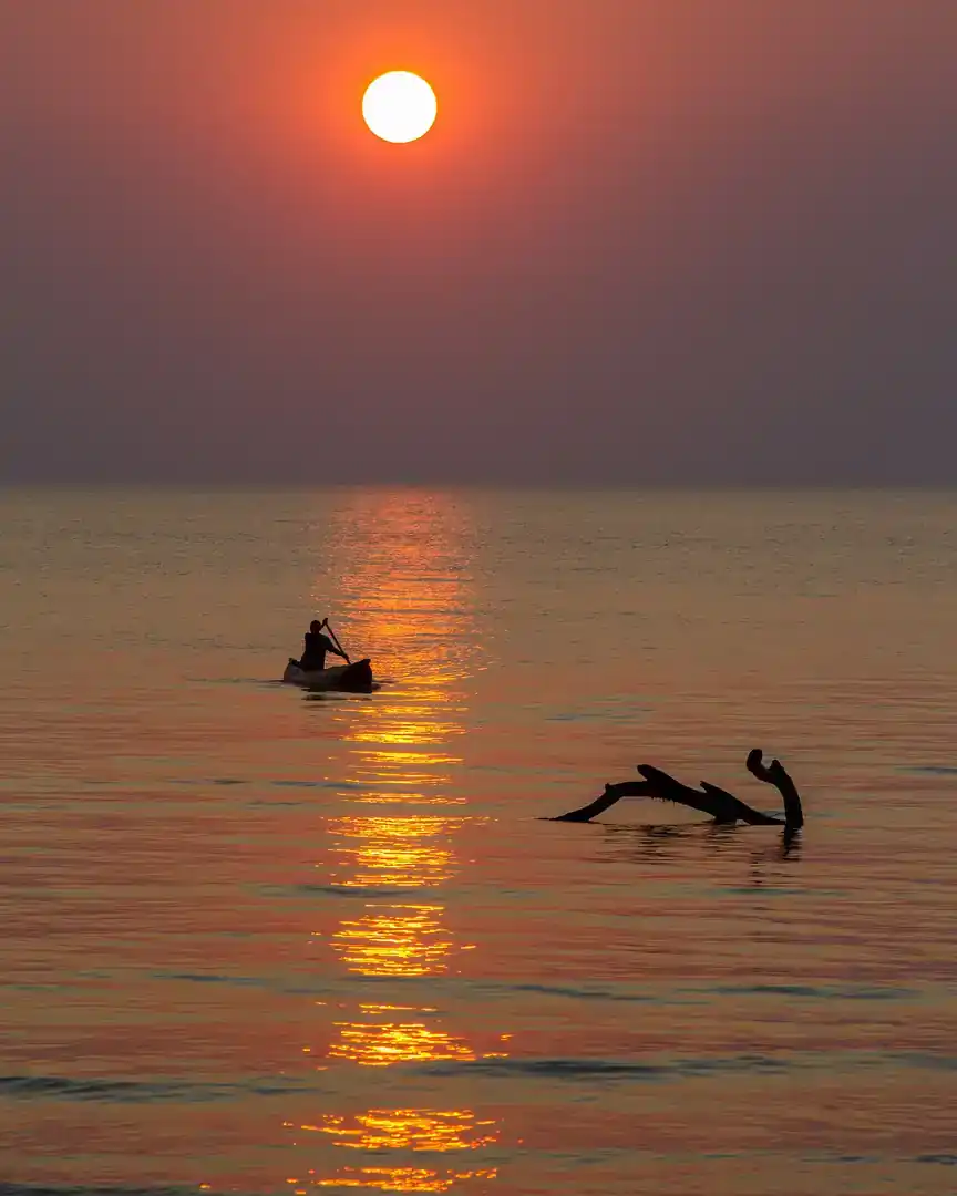 Foto: Amanecer en el lago Malaui · Malaui