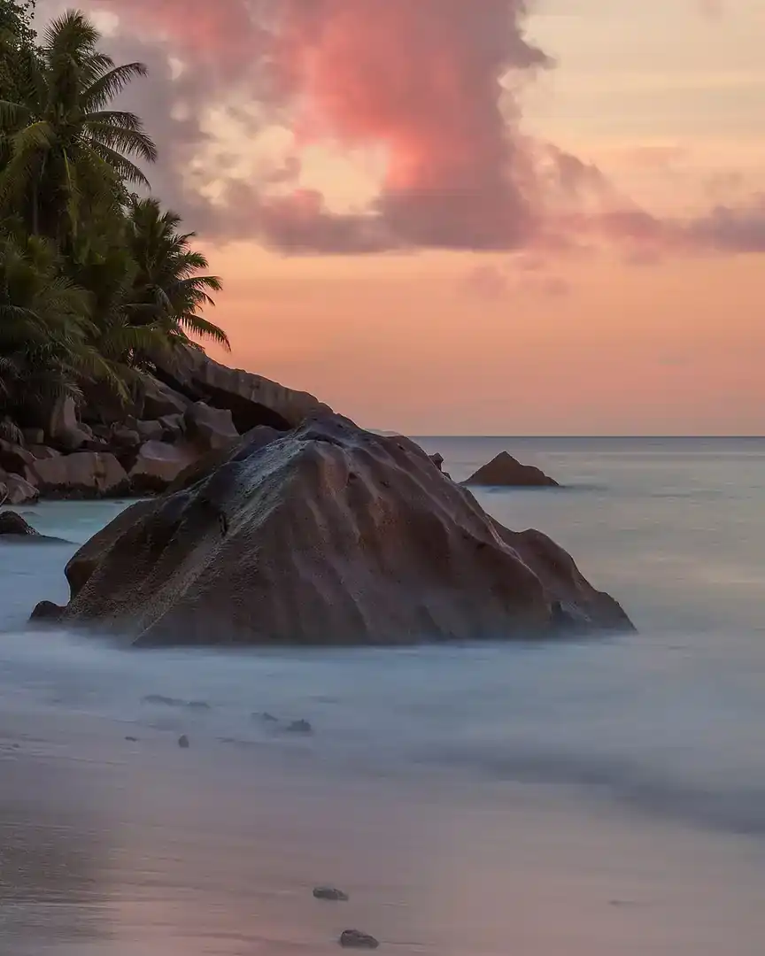 Foto: Atardecer en Anse Patates, La Digue · Seychelles
