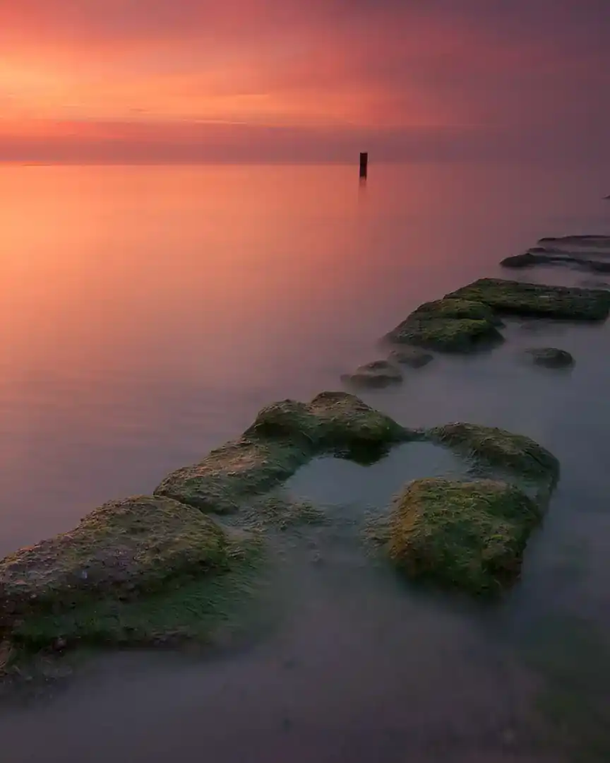 Foto: Atardecer en la bahía de Pomerania · Polonia