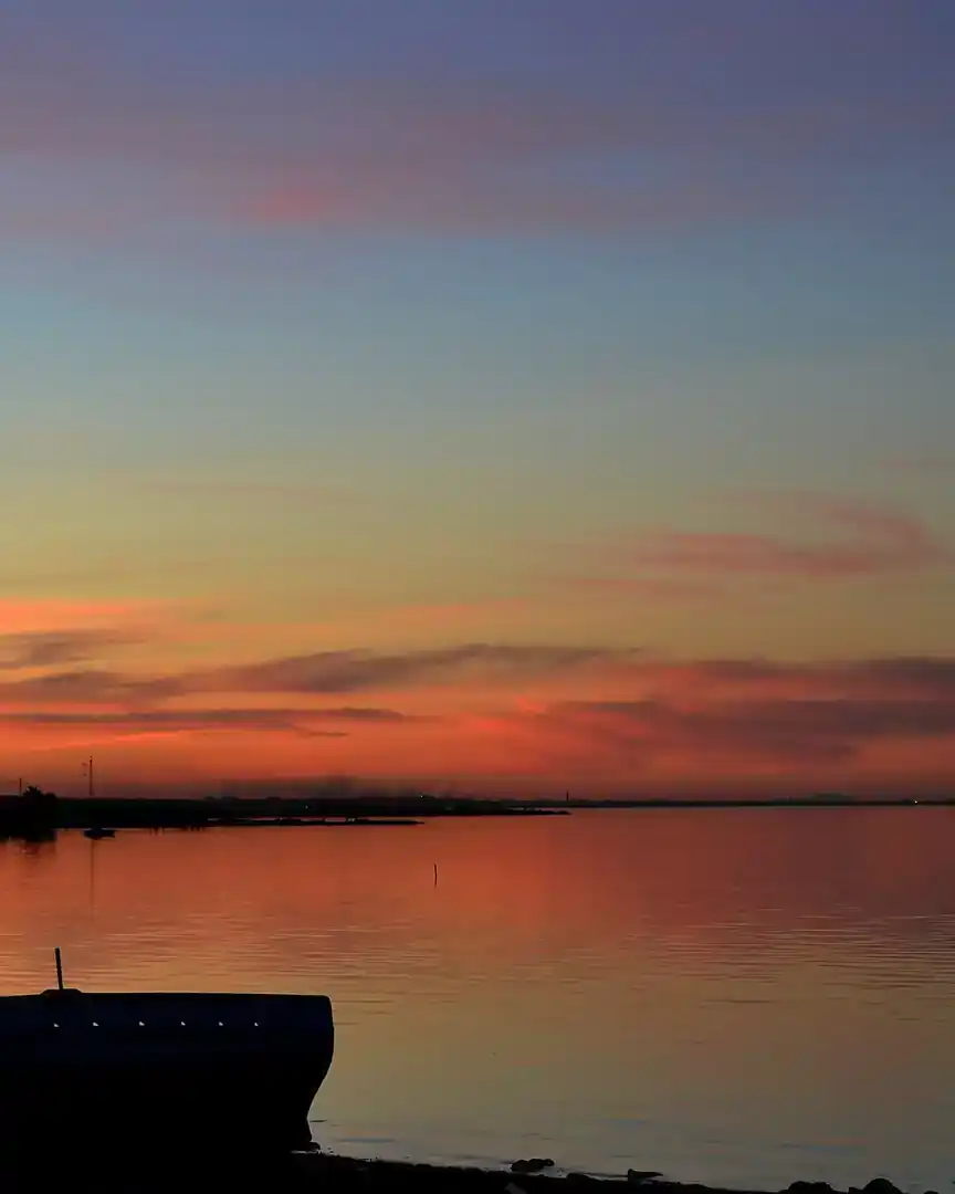 Foto: Atardecer en el golfo de Monastir · Túnez