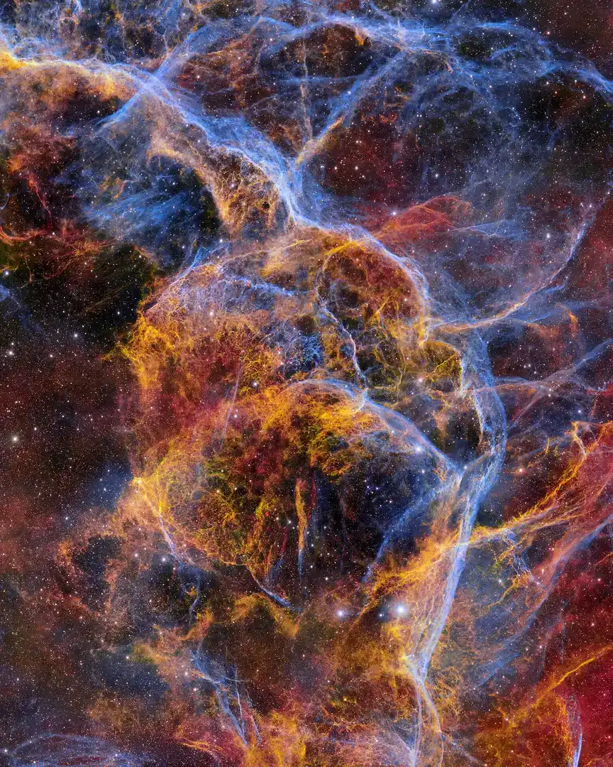 Larawan: Mga labi ng supernova ng Vela · Sansinukob